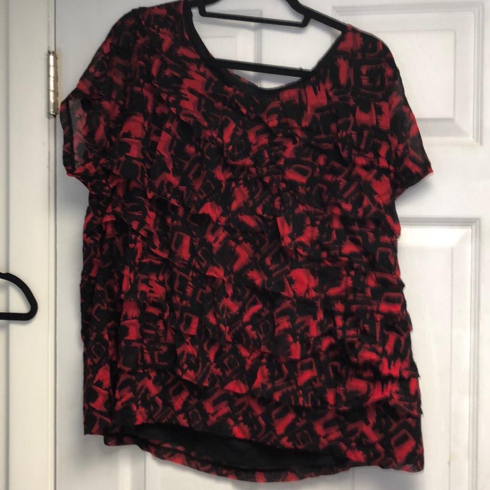 3x ruffle shirt for the holidays